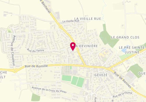 Plan de LE MENER Mylène, 4 Rue des Pommiers, 35850 Gévezé