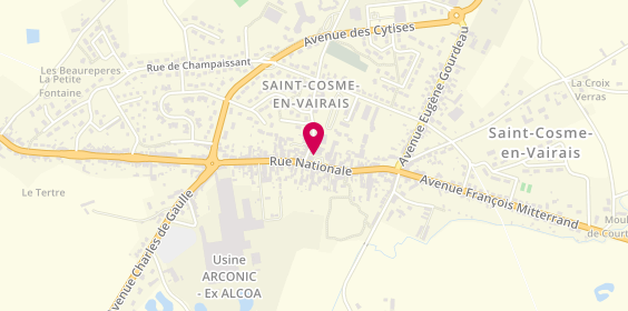 Plan de BIGOT Corinne, 43 Bis Rue Nationale, 72110 Saint-Cosme-en-Vairais