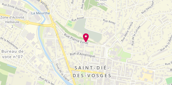 Plan de ANTOINE Marie Laure, 24 Rue Pierre Evrat, 88100 Saint-Dié-des-Vosges