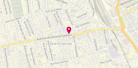 Plan de MARTIN Karine, 50 Avenue Gallieni, 10300 Sainte-Savine