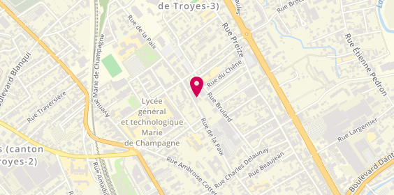 Plan de HERVY DEURE Catherine, 54 Rue de la Paix, 10000 Troyes