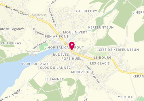 Plan de LE BIGOT Laurence, 66 Rue Emile Salaün, 29460 Hôpital-Camfrout