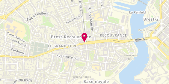 Plan de LE VOURCH Eric, 77 Rue de la Porte, 29200 Brest