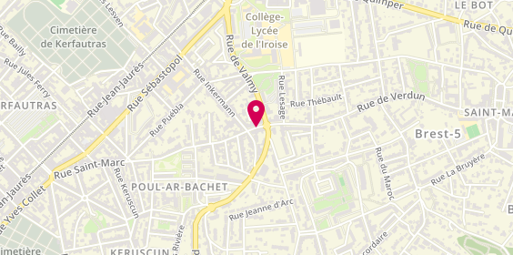 Plan de DIBICHE Sandrine, 123 Rue Saint Marc, 29200 Brest