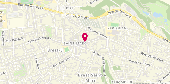 Plan de ROUE Marie, 136 Rue de Verdun, 29200 Brest