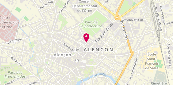 Plan de BELLANGER Aurore, 16 Rue Porchaine, 61000 Alençon
