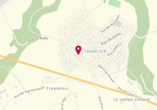 Plan de LEFFONDRE Aurélie, 6 Rue de Rodo, 22590 Tréméloir