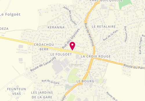 Plan de CABON Sonia, 14 Route de Lannilis, 29260 Le Folgoët