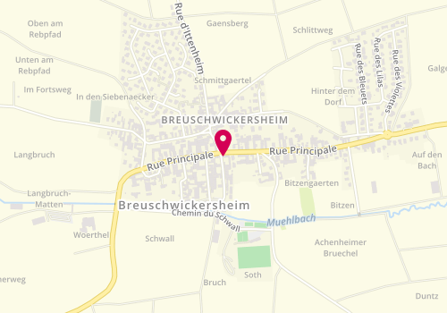Plan de SCHNEIDER Christine, 55 Rue Principale, 67112 Breuschwickersheim