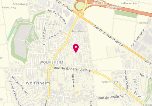 Plan de KUHN Emmanuelle, 12 Rue Hans Haug Balthazar, 67202 Wolfisheim