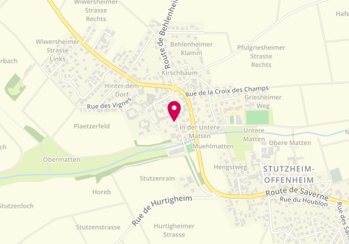 Plan de KIEFFER Geneviève, 29 Rue du Village, 67370 Stutzheim-Offenheim