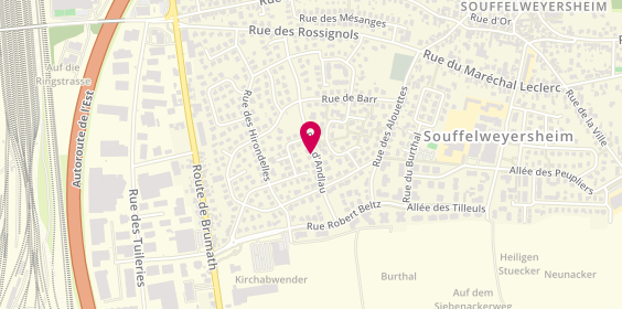 Plan de KREB Lydie, 8 Rue d'Andlau, 67460 Souffelweyersheim