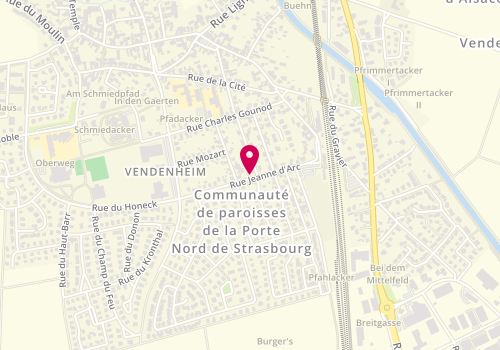 Plan de PANTZER Jany, 10 C Rue Jeanne d'Arc, 67550 Vendenheim