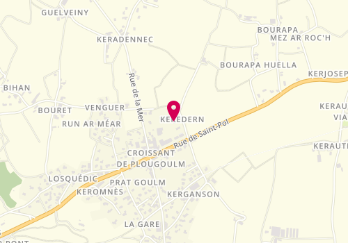 Plan de SILVANT Estelle, Zone Artisanale du Croissant, 29250 Plougoulm