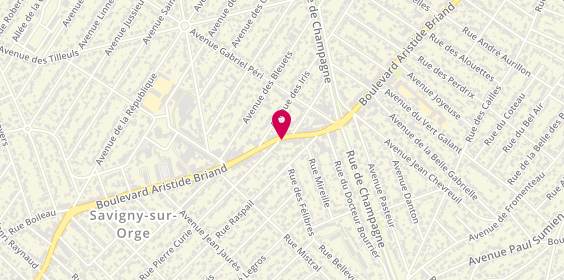 Plan de MOURADIAN Aurélie, 90 Boulevard Aristide Briand, 91600 Savigny-sur-Orge