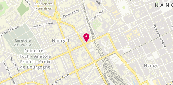 Plan de DUMAS Amandine, 28 Rue Raymond Poincare, 54000 Nancy