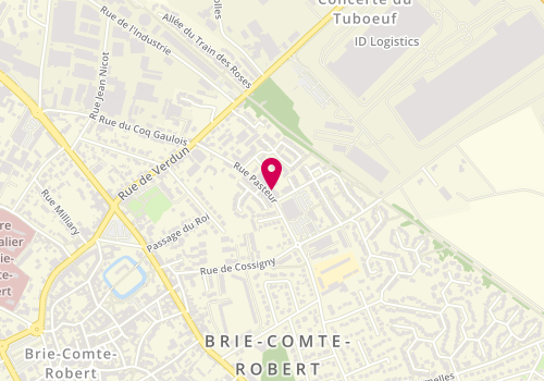 Plan de FERRER Séverine, 23 Rue Pasteur, 77170 Brie-Comte-Robert