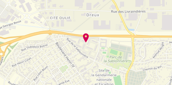 Plan de COLLIN Sandra, 26 Rue de la Sablonniere, 28100 Dreux