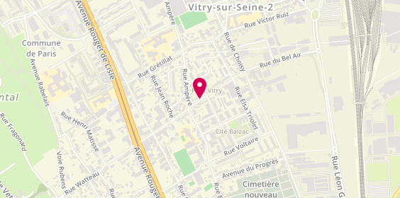 Plan de MONPIERRE Mallaury, 64 Rue Anselme Rondenay, 94400 Vitry-sur-Seine