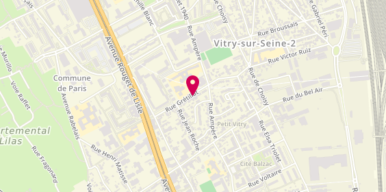 Plan de GERMAIN Céline, 39 Rue Grétillat, 94400 Vitry-sur-Seine