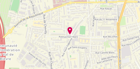 Plan de RENARD Astrid, 36 Place Auguste Rodin, 94800 Villejuif