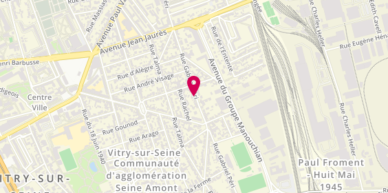 Plan de BENSSEDIK Mohammed, 125 Rue Gabriel Peri, 94400 Vitry-sur-Seine