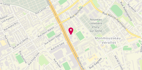 Plan de GHITH Houda, 166 Boulevard de Stalingrad, 94200 Ivry-sur-Seine