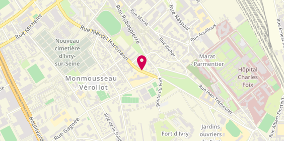 Plan de OUBLIE Joanne, 191 Rue Marcel Hartmann, 94200 Ivry-sur-Seine