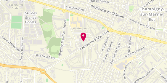 Plan de AHOLU Tatiana, 13 Place Georges Marchais, 94500 Champigny-sur-Marne