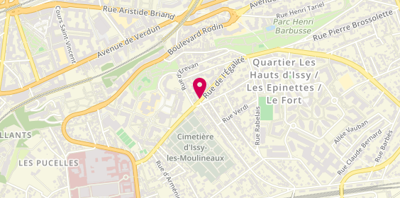 Plan de MAUGARD Aurélie, 52 Rue de l'Egalite, 92130 Issy-les-Moulineaux