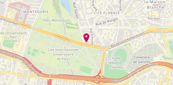 Plan de LE DIOURON Emeline, 18 Boulevard Jourdan, 75014 Paris