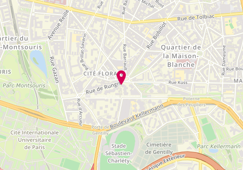 Plan de PENEL Romain, 13 Place de Rungis, 75013 Paris
