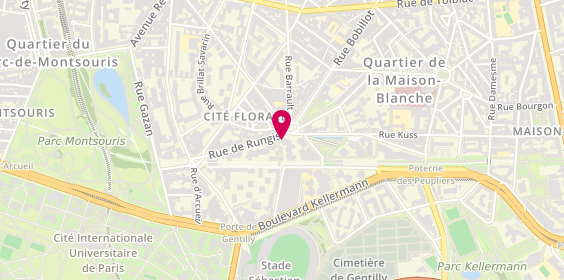 Plan de MARIAMOUTOU Rosine, 13 Place de Rungis, 75013 Paris