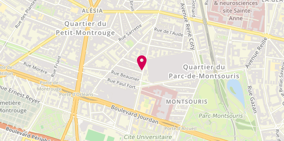 Plan de BELUCHE Isabelle, 132 Rue de la Tombe Issoire, 75014 Paris