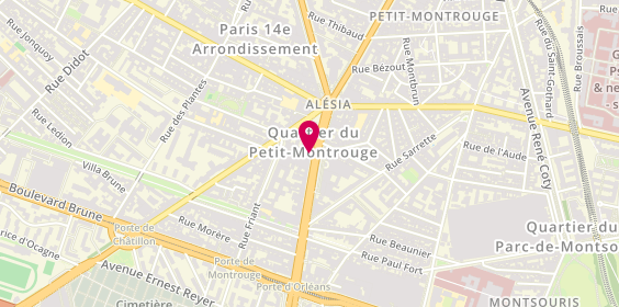 Plan de ABOT Michèle, 102 Avenue du Gal Leclerc, 75014 Paris