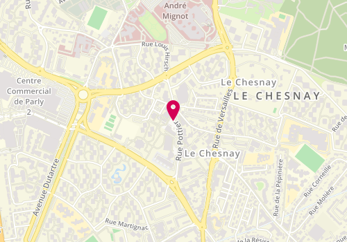 Plan de MARCAUD Jessica, 13 Rue Pottier, 78150 Le Chesnay-Rocquencourt