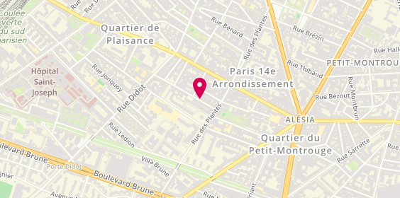 Plan de BOUAZIZ Djamila, 14 Rue Louis Morard, 75014 Paris