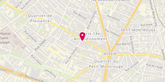 Plan de FRUT Bénédicte, 125 Rue d'Alesia, 75014 Paris