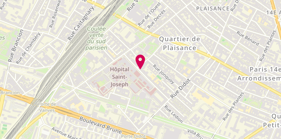 Plan de BORE BAGLAND Julie, 46 Rue Pierre Larousse, 75014 Paris