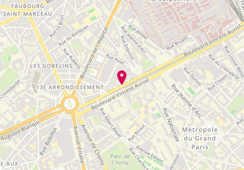 Plan de POULAIN Sylvie, 146 Boulevard Vincent Auriol, 75013 Paris