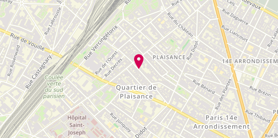 Plan de MONTCEL Anne, 51 Rue de Gergovie, 75014 Paris