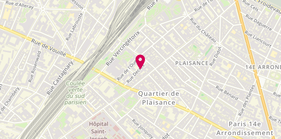 Plan de BATTEUX Bernadette, 7 Bis Rue Decrès, 75014 Paris
