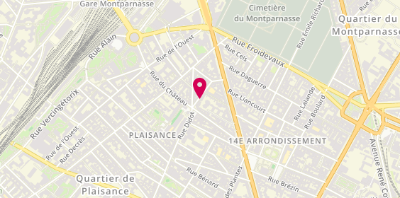 Plan de LABICHE Sandrine, 21 Rue Asseline, 75014 Paris