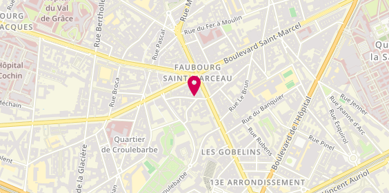 Plan de MONTFORT Marlène, 8 Bis Rue des Gobelins, 75013 Paris