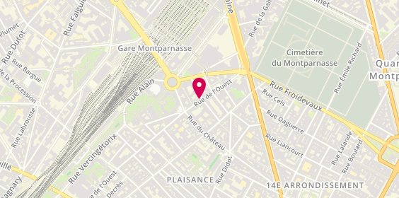 Plan de ECHASSERIAU Stéphanie, 38 Rue de l'Ouest, 75014 Paris