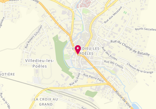 Plan de GOHIER Catherine, 10 Place des Chevaliers de Malte, 50800 Villedieu-les-Poêles-Rouffigny