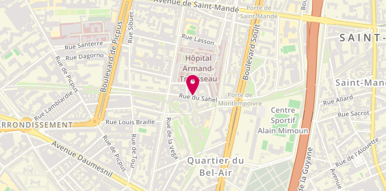 Plan de HARLE Marie, 45 Rue du Sahel, 75012 Paris