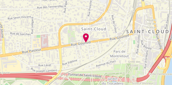 Plan de PIETRZAK Alexandra, 40 Rue Gounod, 92210 Saint-Cloud