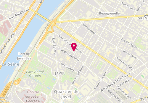 Plan de PINET Laurence, 21 Rue Emmanuel Chauviere, 75015 Paris