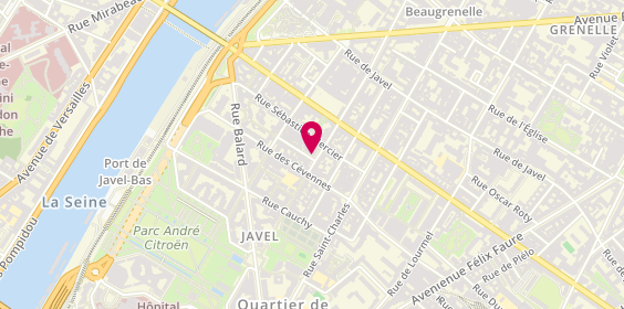 Plan de CONSTANTINI Isabelle, 21 Rue Emmanuel Chauviere, 75015 Paris